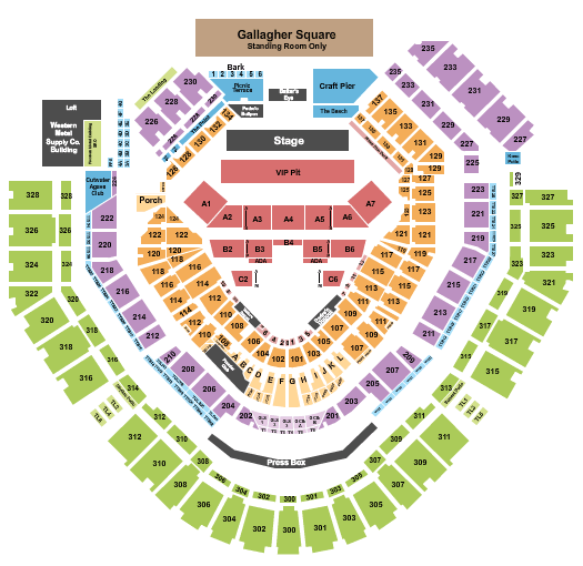 Petco Park Wild Horses Festival Seating Chart